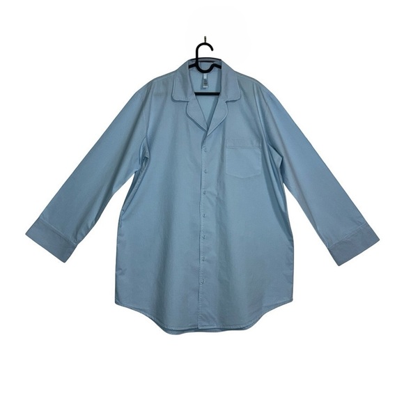 🔥🔥🔥SKIMS Sky Blue Button-Up Pajama Shirt Size: Large🔥🔥🔥